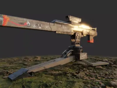 Mounted Railgun 3D model