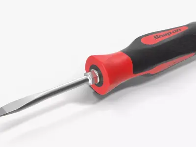Flat Tip 035 Instinct Soft Grip Red Screwdriver SGD2BR Low-poly 3D model