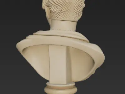 Classical Roman Male Bust Sculpture Free 3D model