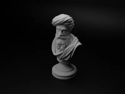 Persian Immortal Bust Chess 3D print model order
