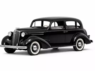 Chevrolet Master Deluxe 1936 Low Poly Vintage Classic Car Low-poly 3D model