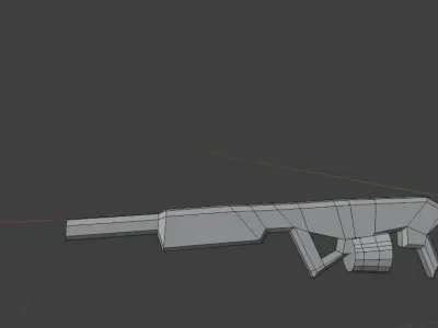 rifle Free low-poly 3D model