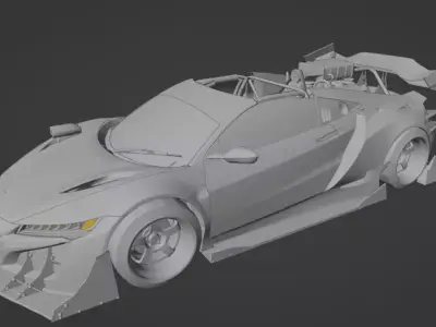 Acura Nsx Angryman Dff Fbx Model Cars 3d  3D model