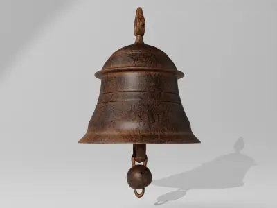 Rustic Temple Bell 3D model