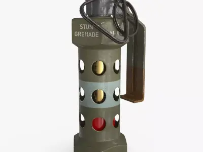 Hand Grenade v5 Low-poly 3D model