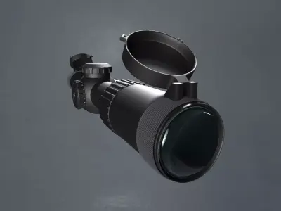 Tactical Rifle Scope 3D Model 3D model