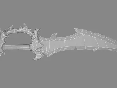 Sword Low poly model Low-poly 3D model