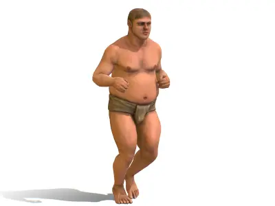 Animated LowPoly model Base Man Character Body Low-poly 3D model