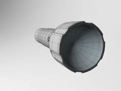 Flashlight with lens 3D model purchase