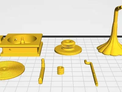 Phonograph gramophone 3D model