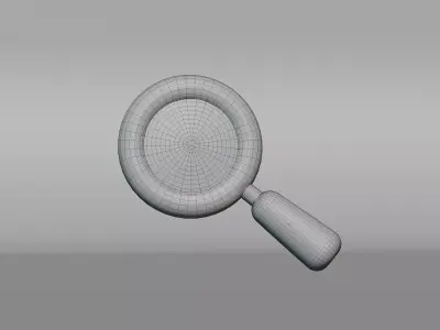 Magnifying Glass Low-poly 3D model