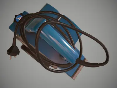 Wood Planer Machine Low-poly 3D model