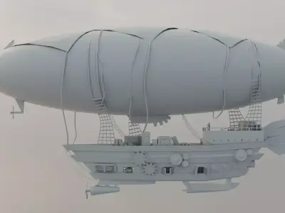 Steampunk Airship 3D model by RoxDocs