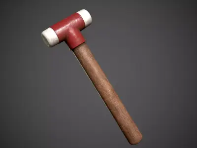 Hammer Low-poly 3D model 15