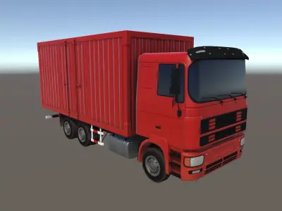Transport Truck Low-poly 3D model