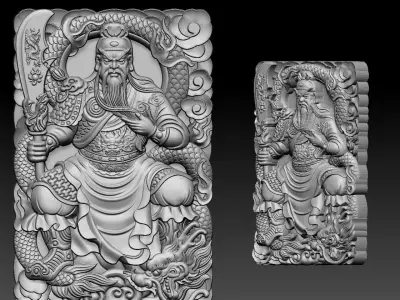 guangong 3D MODEL chinese statues and carvings 3D model