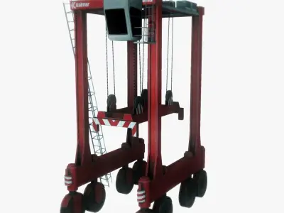 Straddle Carrier low poly Low-poly 3D model