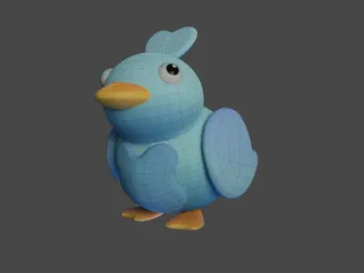Bird Game Model 02 Low-poly 3D model