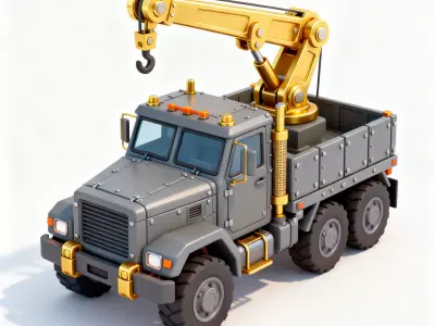 The Gilded Guard Tactical Recovery Vehicle 3D Model Low-poly 3D model
