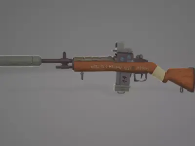 iconic slinger arms Low-poly 3D model