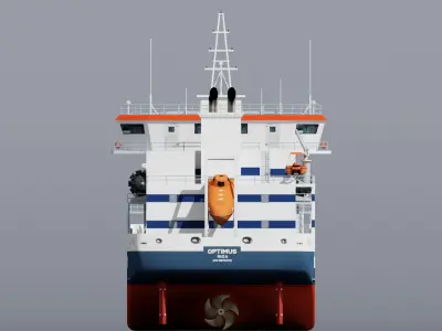LNG Bunkering Vessel Low-poly 3D model