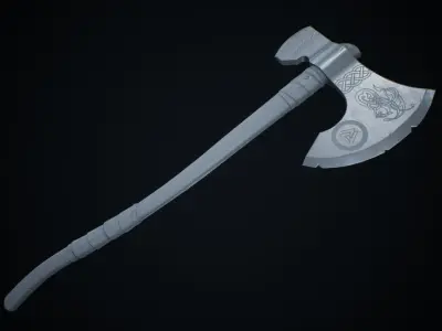 Viking Weapons - Large Axe II Low-poly 3D model