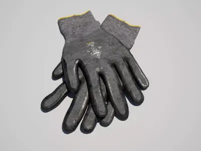 Working Gloves Low-poly 3D model