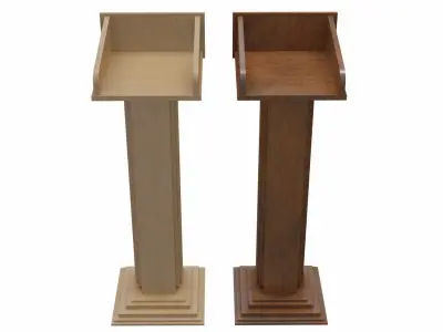Pulpit wooden podium Low-poly 3D model