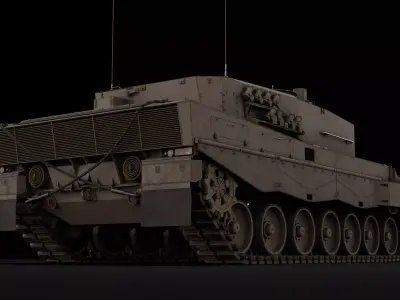 Highly Detailed Leopard 2 Tank Model 3D model