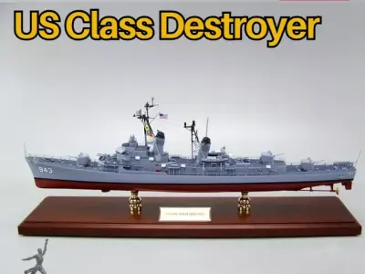 Forrest Sherman Class Destroyer US Navy Warship 3D print model