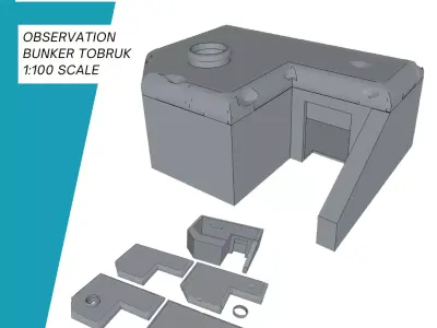 Observations Bunker mit Tobruk 3D print model purchase