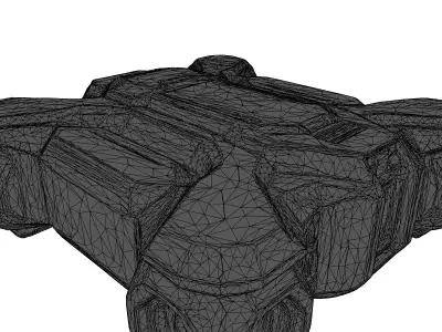 SciFi Futuristic Ground Hover Drone 3D model