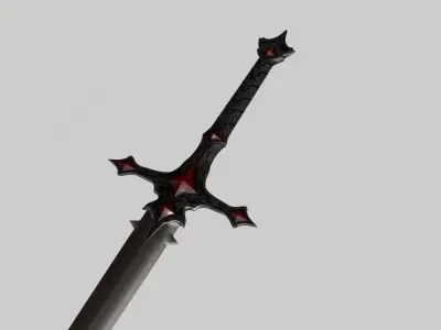 Essessas Unholy Sword Low-poly 3D model