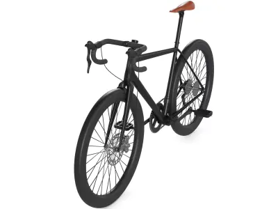 Traditional Road Bike 3D model 2
