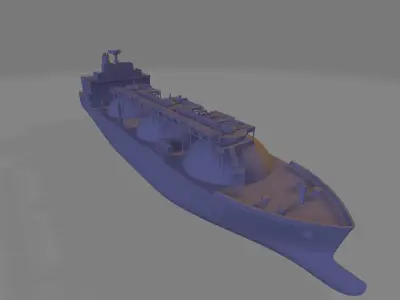 LNG ship miniature 3D print model