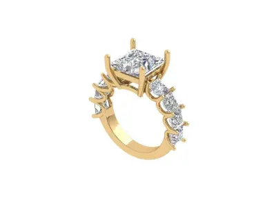 Princess Ring 3D print model 16
