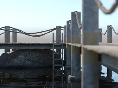 Marina for boats 3D model