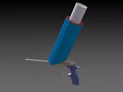 Termik plastic gun with handle Free 3D model