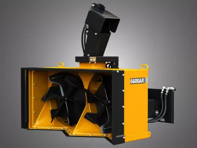 6600AR Snow Blower Compact Track - Skid Steer Loader Attachment 3D model