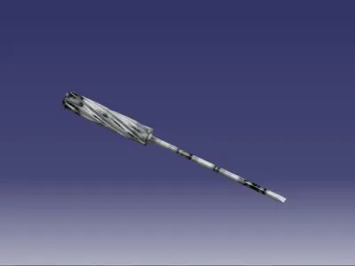 Screwdriver pen on desk Free 3D model