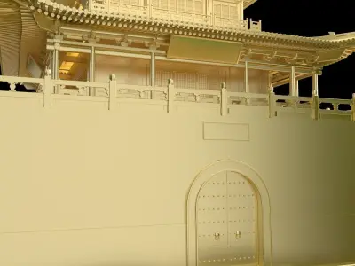 Chinese ancient  house   3D model get