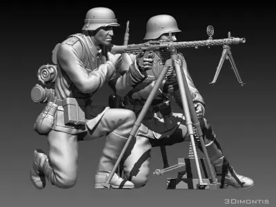 German soldiers 3D print model get