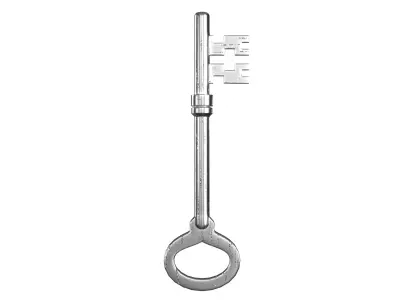 Old Key PBR 04 Low-poly 3D model