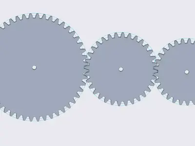 Spur Gear Train 3D print model