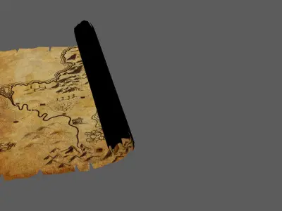 3D rigged map Low-poly 3D model