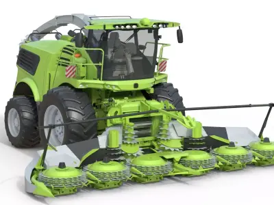 Self Propelled Forage Harvesters  Low-poly 3D model