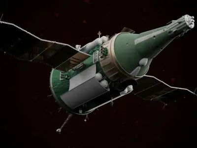 Soviet TKS Spacecraft 3D model