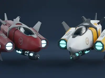 Stylized Star Fighter 3D model