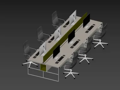 Office interior scene 05 3D model