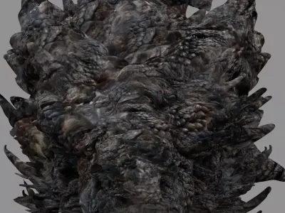 Dragon head lack rough 3D model